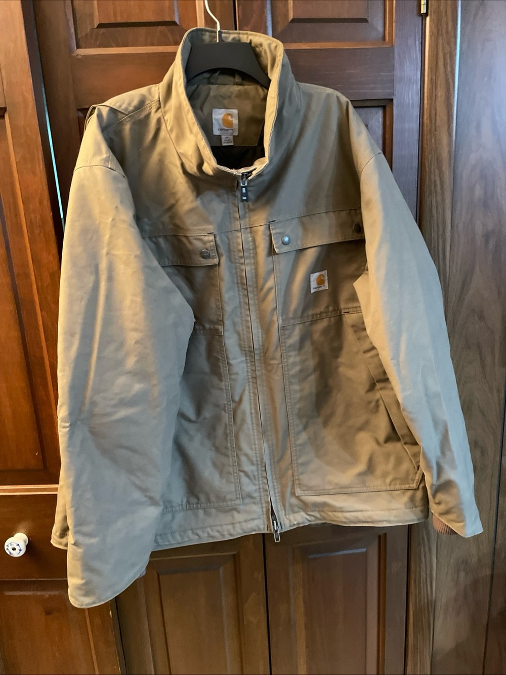 Carhartt Quick Duck Jefferson Traditional Jacket Size 2XL Thinsulate Lined Tan